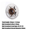 Beefy Six Speed Freewheel 14 To 32 Teeth Built For Mountain Fat Cargo And City Commuter Bikes With Hub Motor Compatibility