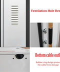 Built Like A Tank Electric Vehicle Charger Lock Box With Sturdy Support Post showing ventilation holes and bottom cable outlet.