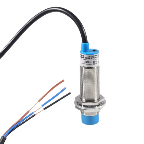 Inductive Proximity Sensor 8mm Detecting Distance 3 Pack NPN NO DC 6-36V 3-Wire M18 Switch