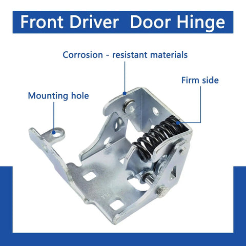 Heavy Duty Front Driver Side Lower Door Hinge Replacement For Chevy Silverado Tahoe Suburban And Gmc Sierra Yukon Cadillac Escalade showcasing mounting details.