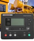 Electronic Generator Controller Module With LCD Display AMF Function Auto Transfer Switch Eight Language Support Load Test Key No Fuss Backlit Display For Smooth Utility To Generator Power Transfer, black genset controller