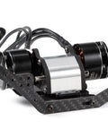 Ultralight Dual Motor Transmission With Dig Overdrive Gearbox And Slipper Pad For 1/10 RC Crawlers in an aluminum and carbon fiber build