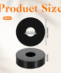 Heavy Duty Rubber Isolation Mounts And Anti Vibration Pads Built Mean To Crush Appliance Rattle With Grippy Wear Base and Quick No Tools Setup For Steady Everyday Machinery, black rubber, size 3.8cm x 1cm, set of 8.