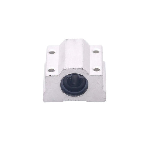 SC25UU Linear Motion Bearing Slides 2Pcs For CNC Machines And 3D Printers Precision Tools High Quality Aluminum Alloy Rails With Low Friction Strong Load Capacity Long Life Accurate Long Distance Operation aluminum alloy bearing block front view