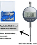 Precision Dial Indicator Extension Kit With 22 Pieces, Tips, And Tools For Accurate Measurements, Dial Gauge Extensions And Replacement Tips For Calibration And Pro Level Machining. M2.5 thread set with digital dial indicator