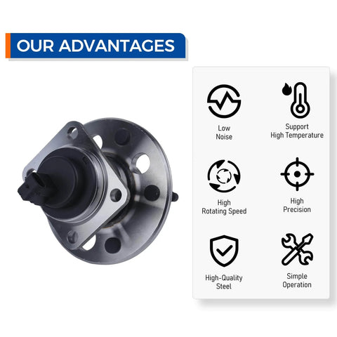 Rear Wheel Hub Bearing Assembly (Pair) 512003 Fit Buick LeSabre Lucerne and more, features like low noise and high quality steel