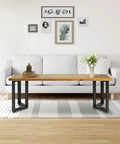 Living room scene with wooden table on black iron coffee table legs for DIY projects, 28 inch tall and 17.7 inch wide.