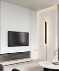 Modern No Fuss Plug In Long Wall Sconce 39 Inch Black Matte LED Wall Light 20W 3000K Warm White Acrylic Indoor Wall Lamp With 59 Inch Plug Cable