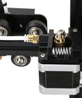 Close-up of 10 Piece Black Plastic V Groove Ball Bearing Wheels For 3D Printer, showcasing precision parts and installation.