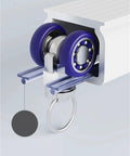 Close-up of Heavy Duty Silent Curtain Track Gliders 20 Piece Pack Rock Solid Metal Pulleys with smooth roller wheels.