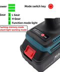 Pro Grade No Nonsense Cordless Electric Rivet Nut Gun With Rechargeable Battery And Charger control panel showing power status.