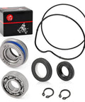 Heavy Duty Water Pump Seal Rebuild Kit With Beefy Bearing And Fresh O Ring Assembly Fits Yamaha Raptor 660R Yfm660R 2001 Through 2005 Atv Guys Tough Slick Replacement Parts including seal, bearings, O-rings.
