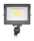 Workhorse 35W Outdoor Flood Light With Switchable Kelvin Range 3000K To 5000K IP65 Weatherproof Design front view with LED panel.
