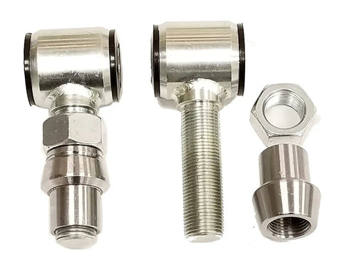 Garage Built Eight Piece 4 Link Rod End Kit With Three Quarter Sixteen Threading Dead Tight Poly Bushings And Crush Sleeves features two aluminum rod ends.
