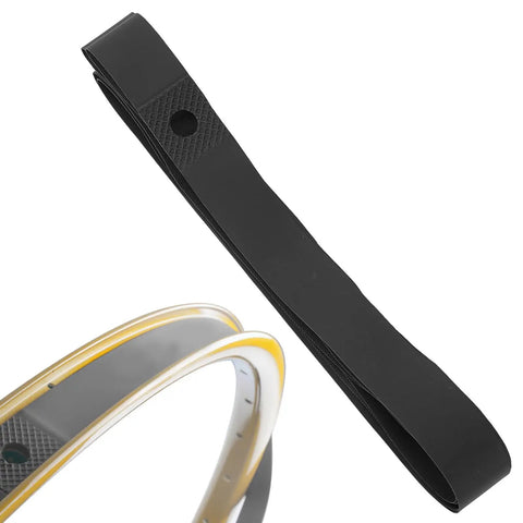 Rim Liner Tape for Bike Rims 20 24 26 27.5 29 700C Lightweight Inner Tube Cushion and Puncture Shield for Road and Mountain Bikes, black