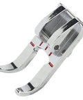 Stainless Steel Opening Patch Presser Foot With Clear View Stitching For Most Household Sewing Machines Must Have Side Cutter For Edge Finishing And A Breeze For Embroidery Appliques And Monograms, close-up