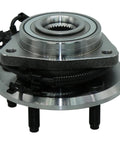Built Heavy Duty Front Wheel Hub Assembly For Jeep Liberty 08 To 12 Plus Dodge Nitro 07 To 11 With Abs Sensors side view showing flange and connectors