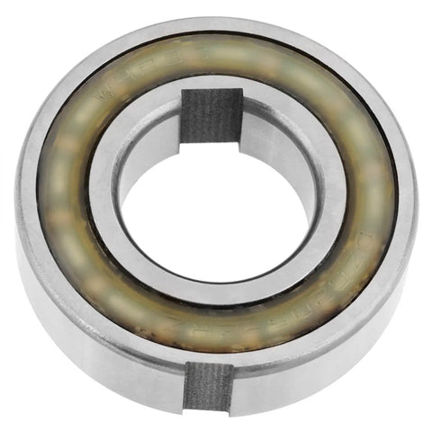 Heavy Duty One Way Sprag Clutch Bearing With Dual Keyway Freewheel Design in hardened steel, showing sealed keyway and smooth finish.