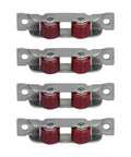 Heavy Duty Double Wheel Sliding Door Rollers With Included Mounting Hardware Eight Piece Push Pull Window Kit for quiet glide performance.