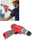 Heavy Duty Cordless Drill Driver And Impact Wrench That Handles The Daily Grind With Variable Speed and Adjustable Torque used by a worker for drilling.