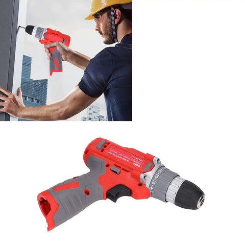 Heavy Duty Cordless Drill Driver And Impact Wrench That Handles The Daily Grind With Variable Speed and Adjustable Torque used by a worker for drilling.