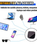 Ultra Soft Microfiber Car Touch Screen Cleaning Cloth suitable for cleaning screens of laptops, tablets, monitors, and phones