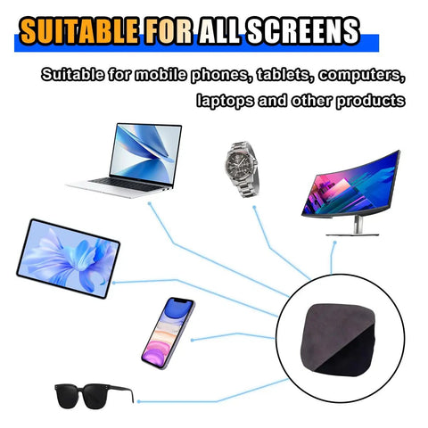 Ultra Soft Microfiber Car Touch Screen Cleaning Cloth suitable for cleaning screens of laptops, tablets, monitors, and phones