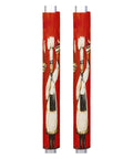 Snag These Tough As Nails Washable Refrigerator Door Handle Covers Set Of 2 For Big Time Scratch Protection And Keep Your Kitchen Lookin Fresh And Impeccable Daily, featuring chef design on red background.