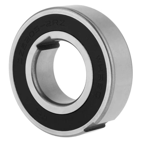 Pro Grade Sprag Clutch One Way Bearing With Dual Keyway Design N25 X 52 X 15mm showing steel and black rubber elements.