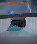 Born Tough Magnetic Solar Wireless Backup Camera With Iron Grip Mount Rechargeable 1080 HD Night Vision on wet surface, IP67 waterproof.
