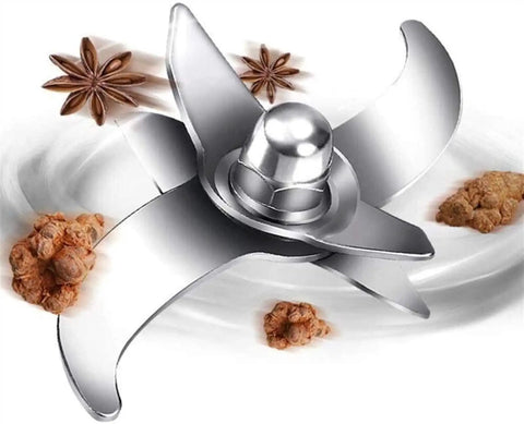 Pro Grade Electric Grain Grinder Mill High Speed Spice And Herb Grinder blade with star anise and nuts for superfine grinding.