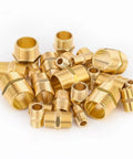 Pack of 100 1-Inch Male NPT Brass Nipples - Beefy Hex Pipe Fittings for Copper, Brass, Iron Piping, Corrosion-Resistant High Temp up to 250 F
