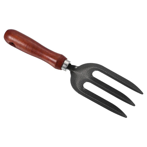 Three Tines Hand Gardening Fork Do It All Workhorse With Carbon Steel Thickened Hardened Digging Tines for weeding and planting