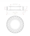 Dimensions of Slick Hollow Shaft Frameless Motor Built With Brushless DC Outer Rotor Architecture for robotics mods.