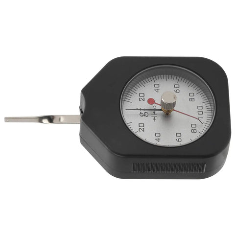 Pocket-Sized Dial Tension Meter Featuring Double Pointer for Rock-Solid Gram Force Testing 100g Max Range and 2g Graduated Scale.