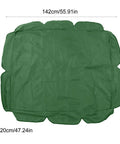 Outdoor Patio Swing Cover With 210D Silver Coated Oxford Fabric, Sturdy 4 Reinforcement Straps, Dust Proof UV Shield, All Weather Shade For Garden Chairs, 142x120x18 Cm Dark Green