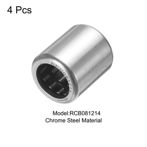 2 Pack RCB081214 One Way Needle Roller Bearings 1/2 Inch ID 3/4 Inch OD 7/8 Inch Thickness Chrome Steel clutch bearing.