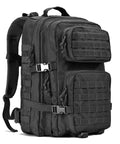 Black 40L Tactical Backpack With MOLLE System, Heavy Duty Military Style 3 Day Assault Pack For Hiking And Camping