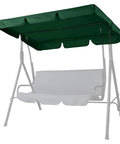 Outdoor Swing Canopy Replacement UV30 Plus 180Gsm Green Canopy Top 76x44 Inches for Porch Patio Garden with Scalloped Edge