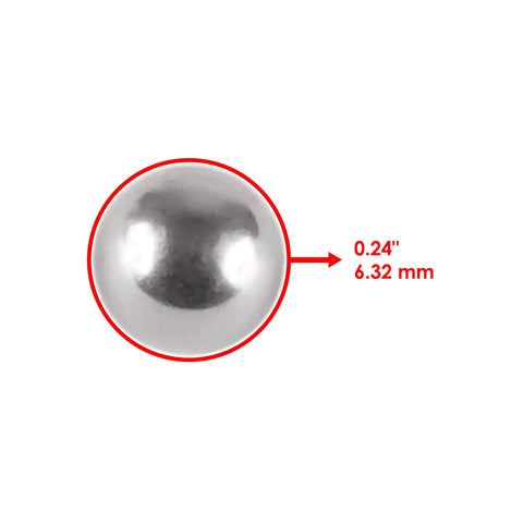 Heavy Duty Fork Yoke Bearing Kit Compatible With Yamaha Motorcycle Loose Ball Bearings Quarter Inch Precision Engineered Steel Sealed Rollers close-up of 0.24 inch steel ball