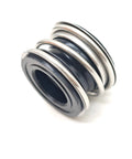 Top Tier 109 Industrial Mechanical Seal Featuring Silicon Carbide Rings And Nitrile Rubber Bellow For Water Pumps 12mm To 50mm Inner Diameter showing black bellow and metal rings.