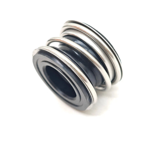 Top Tier 109 Industrial Mechanical Seal Featuring Silicon Carbide Rings And Nitrile Rubber Bellow For Water Pumps 12mm To 50mm Inner Diameter showing black bellow and metal rings.