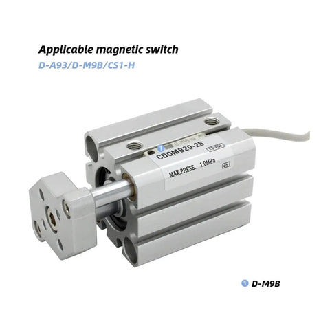 Rock Solid Compact Guide Rod Pneumatic Cylinder Zero Drama Smooth Gliding Air Actuator For Precision Linear Motion And Light Duty Automation With Quick Swap And Tight Squeeze Fit From 5mm To 100mm Runs. Aluminum cylinder with magnetic switch connection.