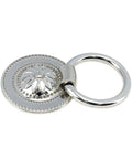 Vintage Floral Embossed Drop Ring Cabinet Pulls Slick Silver Zinc Alloy Drawer Handles For Home Refresh Kitchen Bedroom Vanity Upgrade Durable Hardware Set Of Four - close-up view with floral design.