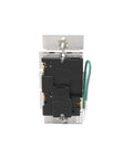 Ivory Toggle Dimmer Switch With Smooth Glide Lever For Led Halogen And Incandescent Bulbs 150 Watt Single Pole Or 3 Way No Sweat Installation, close-up view of electrical components.