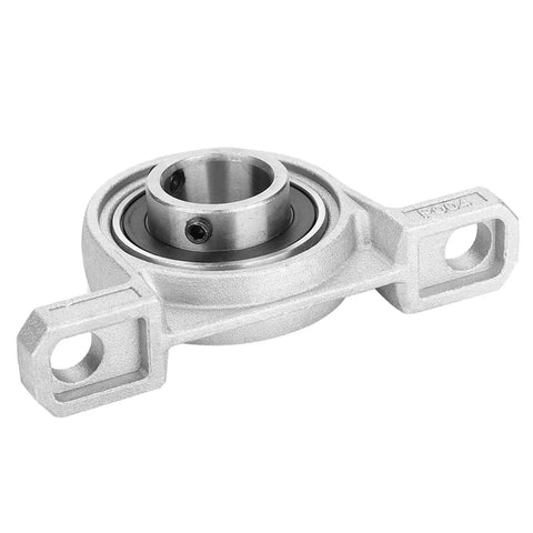 Tough As Nails Two Bolt Pillow Block Bearing With 20mm Bore Zinc Alloy Housing, close-up view highlighting precision ball insert.