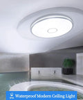 Lit 15 Inch LED Flush Mount Ceiling Light Fixture With 3800 Lumens And 5000K Daylight White Waterproof Round Modern Lamp