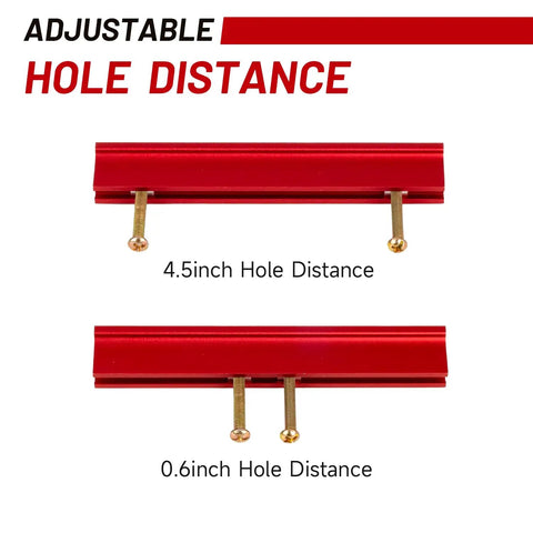 Hella Durable Adjustable Cabinet Handles And Drawer Pulls That Swaps In No Time, 4.5inch and 0.6inch hole distance options.