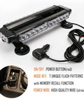 Rock Solid 30 Led Amber White Flashing Warning Beacon with power button and unique flash mode for work trucks