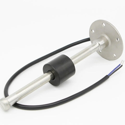 Straight Shot Fuel And Water Tank Level Sensor 600 mm 0 To 190 Ohm Signal 5 Hole Sae Assembly with stainless steel and rubber components.